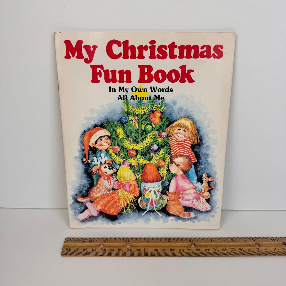 Vtg 1980s Paperback My Christmas Fun Book In My Own Words All About Me READ
